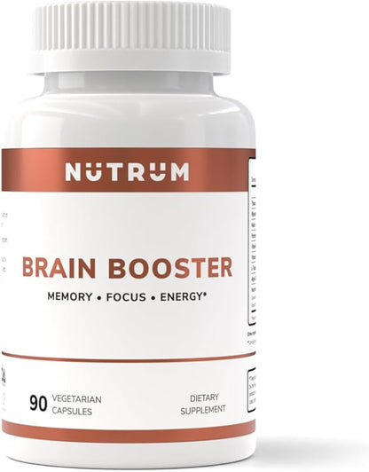 Brain Booster Supplement - Brain Power Nootropic Supplement - Brain Pills for Focus, Memory, Clarity, Energy & Better Concentration with Alpha-GPC, L-Theanine, Rhodiola, Ginseng, Guarana