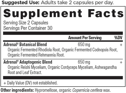 Ancient Nutrition Adrenal Support with Ashwagandha Supplement, Helps Reduce Stress & Fatigue, Paleo and Keto Friendly, Gluten Free, 1300mg, 60 Capsules