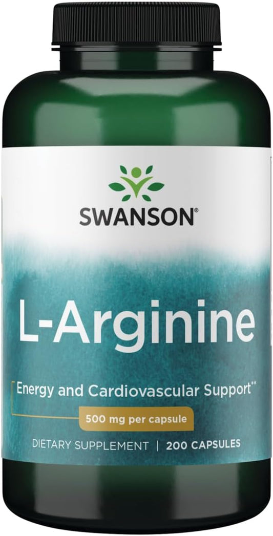Swanson Amino Acid L-Arginine 500 Milligrams 200 Capsules