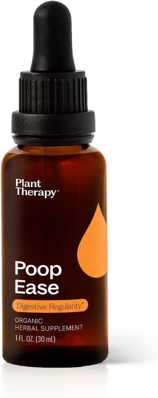 Plant Therapy Organic Poop Ease Tincture 30 mL (1 oz) Helps Relieve Occasional Constipation, Eases Bloating & Stomach Cramps, Organic Glycerin-Based Tincture Blend