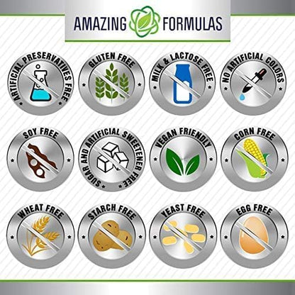Amazing Formulas Vitamin C Supplement | 1000 Mg | Veggie Capsules | Non-GMO | Gluten-Free | Made in USA (100 Count, 2 Pack)