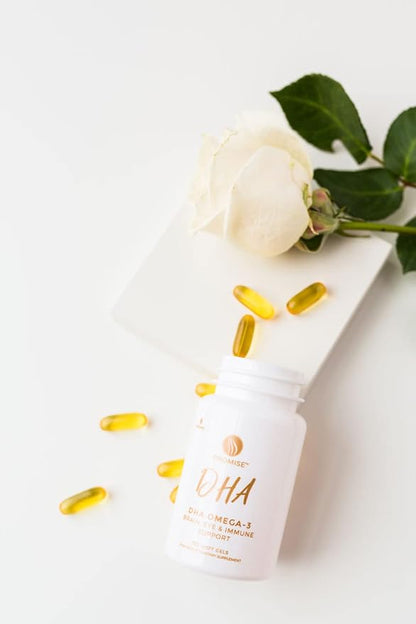 Promise Prenatal DHA - Pharmaceutical Grade Omega-3 DHA (3 Month Supply) Once-Daily Strawberry Flavored softgel with 290 mg of DHA. All Natural Prenatal DHA for Baby's Brain and Eye Development