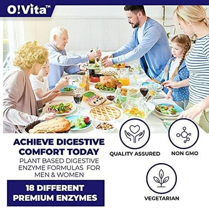 Premium Digestive Enzymes with Plant-Based enzymes, Supports Better Digestion, Better Nutrient Absorption (60 Non-GMO Vegetable Capsules)