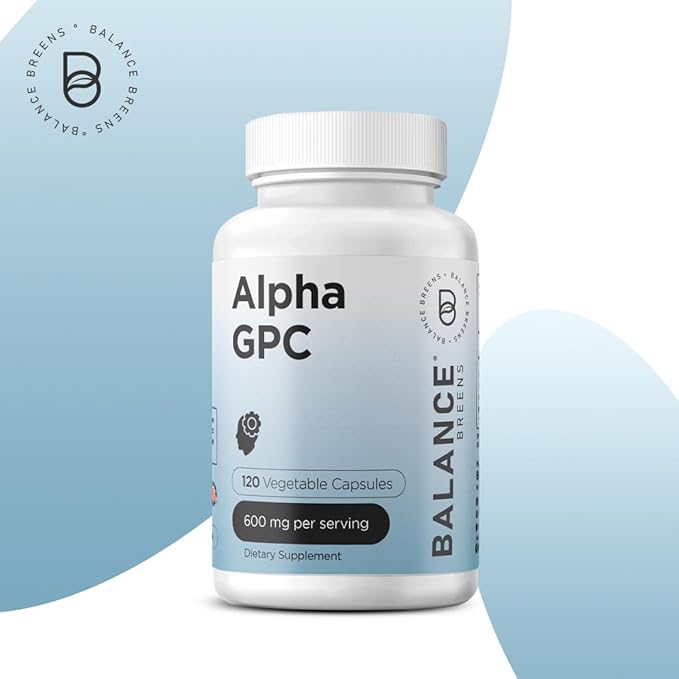 Alpha GPC Choline Supplement 600mg, 120 Veg Capsules - Advanced Memory Formula, Nootropic Brain Support (Pack of 12)