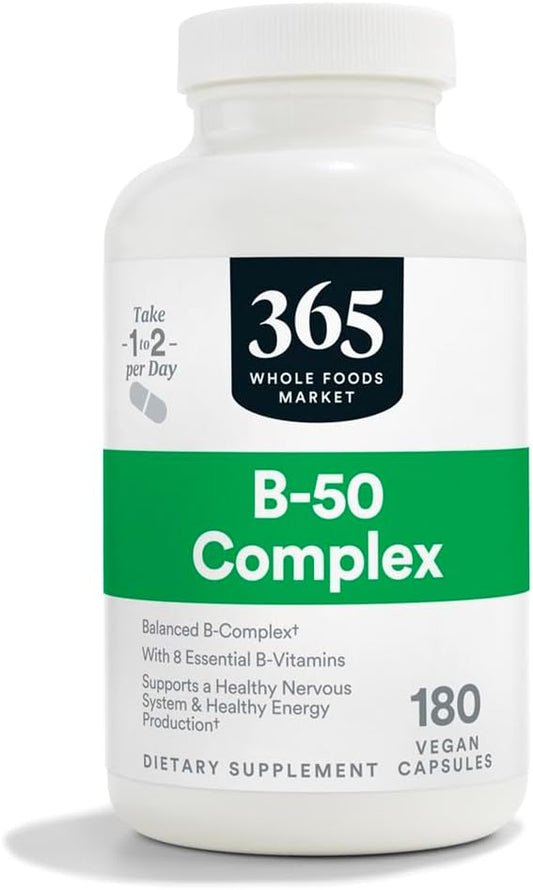 365 by Whole Foods Market, Vitamin B-50 Complex, Vegan, 180 Capsules