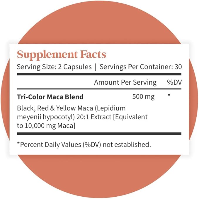 Pattern Wellness Maca Root for Men & Women - 10,000mg - Natural Mood & Wellness Enhancer - Unique Optimum Blend for Fertility, Reproductive & Whole Body Health - 60 Vegan Capsules