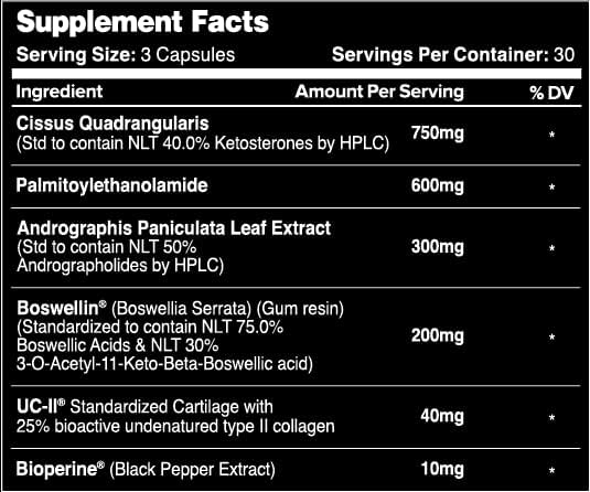 Joint Support | Helps Repair & Restore Joints for Comfort Mobility, Flexibility, Strength & Joint Health with Boswellia for Hands Back Knee and Joints for Men & Women - 90 Capsules