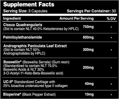 Joint Support | Helps Repair & Restore Joints for Comfort Mobility, Flexibility, Strength & Joint Health with Boswellia for Hands Back Knee and Joints for Men & Women - 90 Capsules