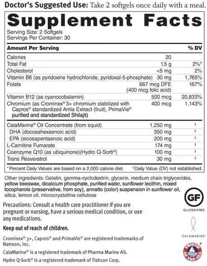 Dr. Sinatra Omega Q Plus 100 Resveratrol – Omega-3 Supplement Supports Heart Health and Provides Antioxidant Power with 100mg of CoQ10 and Resveratrol (60 softgels)