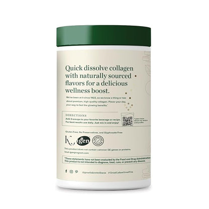 Great Lakes Wellness Collagen Peptides Powder for Skin, Hair, Nails, Joints & Digestion - Chai Flavored - Quick Dissolve Hydrolyzed, Non-GMO, Kosher - 10 oz