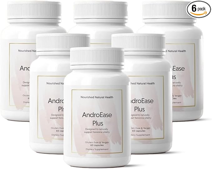 Nourished AndroEase Plus for Women’s Health - Vegan Supplement with Zinc & Saw Palmetto for Wellness Support, Vitality, and Daily Balance - Natural Formula for Women’s Care (360 Capsules)