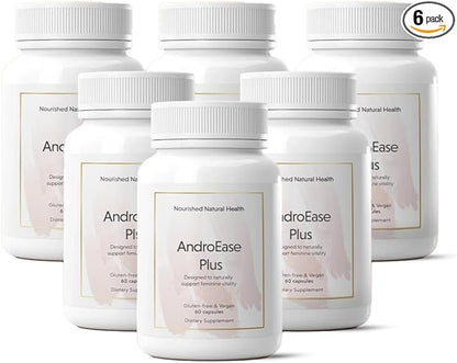 Nourished AndroEase Plus for Women’s Health - Vegan Supplement with Zinc & Saw Palmetto for Wellness Support, Vitality, and Daily Balance - Natural Formula for Women’s Care (360 Capsules)