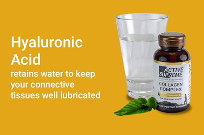 Collagen Pills Type 2 for Healthier Joints - Grass Fed Beef Collagen Hydrolyzed Type 2 Capsules with Vitamin C and Hyaluronic Acid