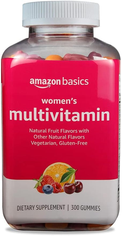 Amazon Basics Women's Multivitamin, 300 Gummies (150 Servings) (Previously Solimo)