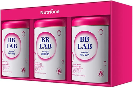 BB LAB Good Night Collagen, Low Molecular Collagen Powder Stick Supplement, Marine Collagen, Fish Collagen, Vitamin C, Hyaluronic Acid, 17 Probiotics, Fast Absorption, Mix Berry Flavor (Pack of 3)