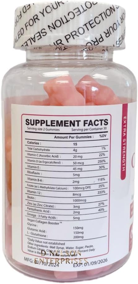 Nature Glow Glutathione Collagen - Strawberry & Cranberry Flavor Bundle, 60 Chewable Gummies Each