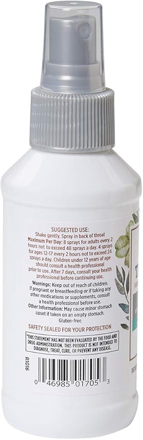 Quantum Health TheraZinc Oral Spray, Zinc Immune Support For Adults and Kids, Provides Throat Relief in a Soothing Liquid Zinc Spray, 4 Oz.