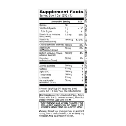 Jocko GO Energy Drink - KETO, Vitamin B12, Vitamin B6, Electrolytes, L Theanine, Magnesium- Energy Boost, Sugar Free Nootropic Monk Fruit Blend - 12 Pack (Sour Apple)