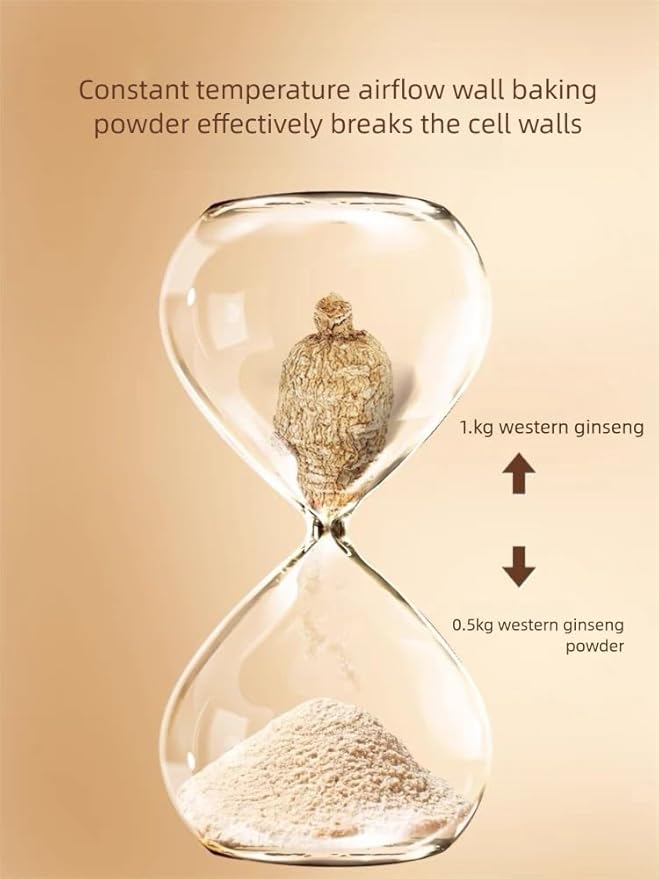 西洋参粉 - 8.81 oz Ginseng Powder Wisconsin Ginseng Root Powder - Non-GMO, Gluten Free Powdered - Use American Ginseng Herbal Supplement for Smoothies, Baking, Tea