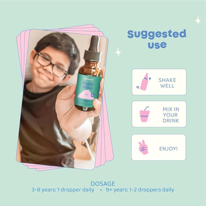 JoySpring Potty Wise Drops – Natural Constipation Relief for Kids & Toddlers – Elderberry, Licorice Root Extract, Fennel Seed & Senna – Sugar-Free Vegan Liquid Blend Supplement (1 fl oz) 30 Servings