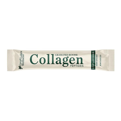 Great Lakes Wellness Collagen Peptides Powder for Skin, Hair, Nails, Joints & Digestion - Unflavored - Quick Dissolve Hydrolyzed, Non-GMO, Keto, Kosher - 20 Sticks