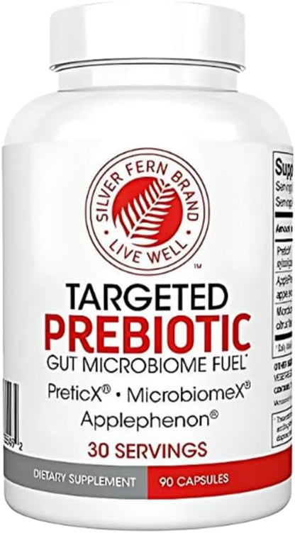 Silver Fern Brand Prebiotic Supplement – XOS Fiber & Polyphenol Blend, 90 Capsules (30 Servings)