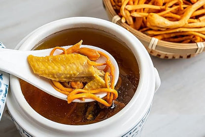 QIANPINHUI Cordyceps Flower Whole Dried Cordyceps Mushroom 6oz - Helps Reduce Fatigue,Increase Energy for Soup/Cooking/Cooling/Tea Making