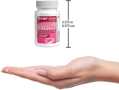 HealthA2Z® Woman's Gentle Laxative | Bisacodyl Stimulant Laxative 5mg | Constipation Relief | Gentle and Reliable | Overnight Relief (150 Tablets)