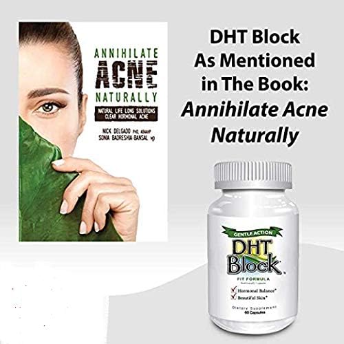 DHT Block (3 Pack - 180 Capsules Total) DHT Blocker Supplement for Skin, Acne, PCOS, Hair, and Hormonal Balance. DIM, Astragalus Root, Turmeric, Natural Ingredients. for Men and Women