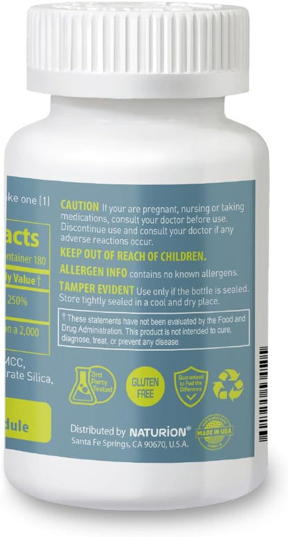 Vitamin D3 2000iu (50 mcg) 6-Months Supply for Immune Support, Healthy Muscle Function, and Bone Health - Non-GMO, Gluten Free, with Vitamin B2 - (Mini Tablets), 180 Count