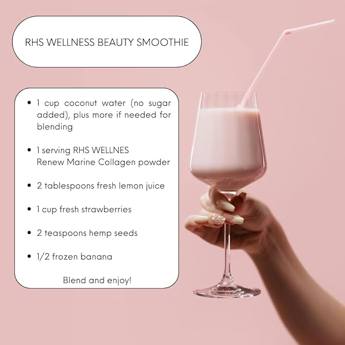 Renew Marine Collagen Powder + Biotin & Hyaluronic Acid for Better Hair, Skin & Nails, Unflavored - 20 Scoops, 8oz