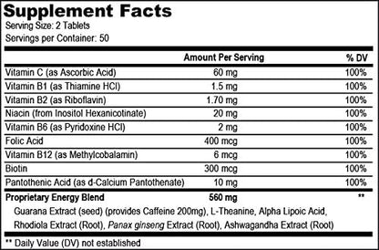 Weyland: Energy - Complimentary Formula w/Botanically Sourced Caffeine, Complete B-Complex and Energy Supportive Herbs