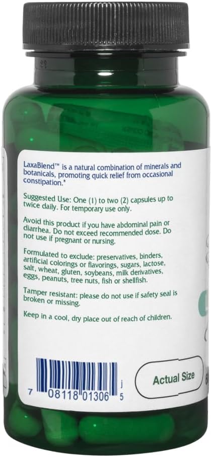 Vitanica LaxaBlend, Natural Laxative, Vegan, 60 Capsules