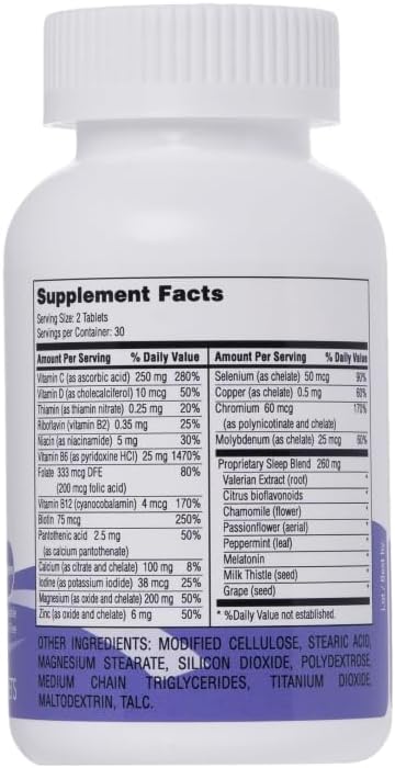 Sleep - 60 Ct | Relax and Fall Asleep Naturally, Wake up Refreshed | NASA Codeveloped Sleep Aid with Valerian Root, Passionflower, Magnesium, Melatonin, Soothing Herbs for Overnight Recovery