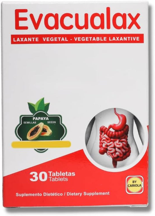 Tablets Supplement - Laxative Vegetal 100% Natural - Support Digestion - Constipation Relief - Stool Softener - Intestinal Regularity - Senna Leaves Prune Juice - 30 Tablets