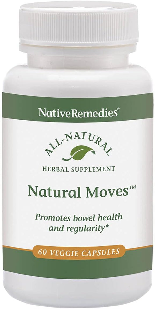Native Remedies Natural Moves - All Natural Herbal Supplement Promotes Bowel Health and Regularity as Related to Constipation - 60 Veggie Caps