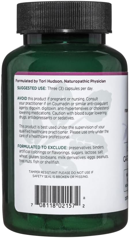 Vitanica VasoBlend - Heart Health Supplement with Folic Acid, Magnesium, CoQ10 & Terminalia Arjuna Bark - Heart Health Supplement - Lady - 90 Vegan Caps