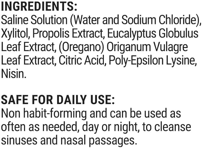 Beekeeper's Naturals Propolis Nasal Rinse Spray Max, Relief for Adults w/Eucalyptus, Oregano & Saline, Clears Nasal Congestion, Moisturizes Sinus Canal, & Decongest Sinus Cavities, 1 fl oz