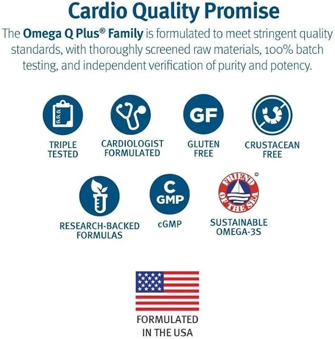 Dr. Sinatra Omega Q Plus PRO – Professional Strength Heart and Healthy Aging Support with 200 mg of CoQ10 and 90 mg of Resveratrol for Optimal Cellular Energy Production (90 softgels)