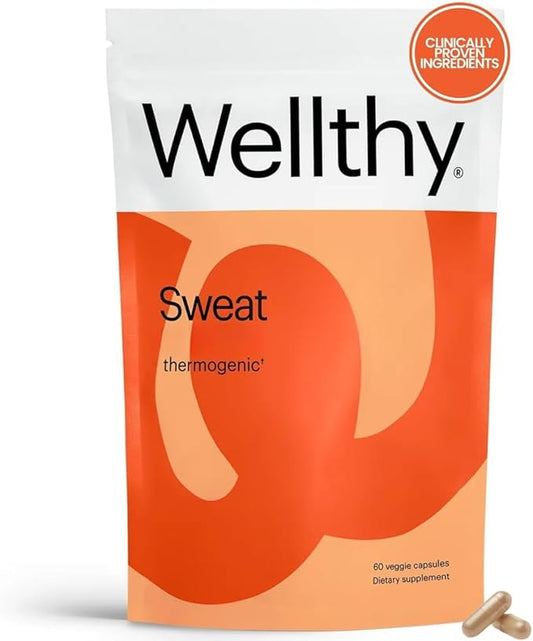 Wellthy Sweat Thermogenic Pills, All Natural Booster for Men and Women