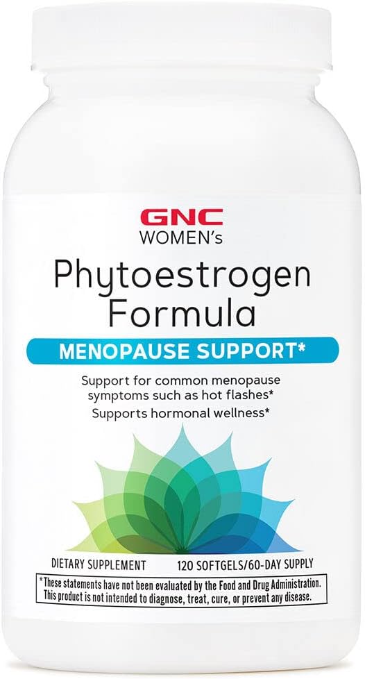 GNC Women's Phytoestrogen Formula | Supports Hormone and Mood Balance Plus Increased Energy | Targeted Relief for Menopause Symptoms | Daily Supplement | 120 Softgels