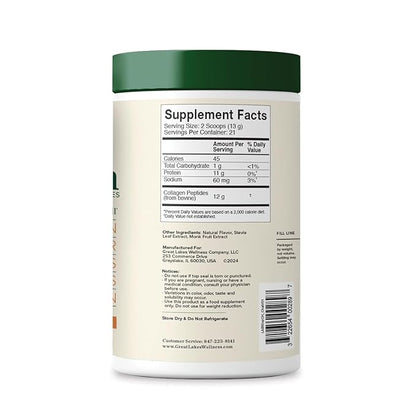 Great Lakes Wellness Collagen Peptides Powder for Skin, Hair, Nails, Joints & Digestion - Chai Flavored - Quick Dissolve Hydrolyzed, Non-GMO, Kosher - 10 oz