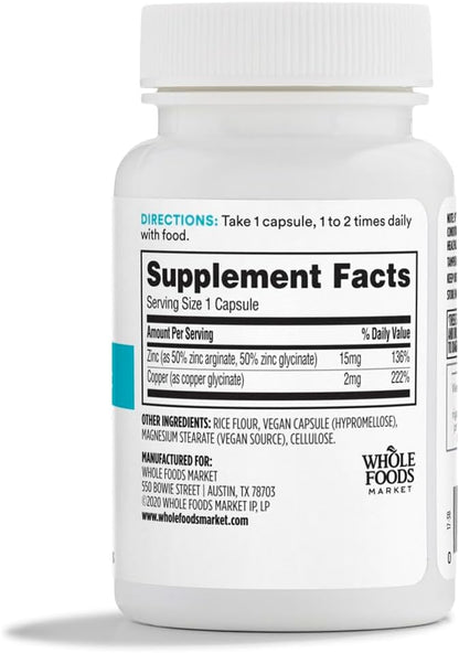 365 by Whole Foods Market, Chelated Zinc, 60 CT