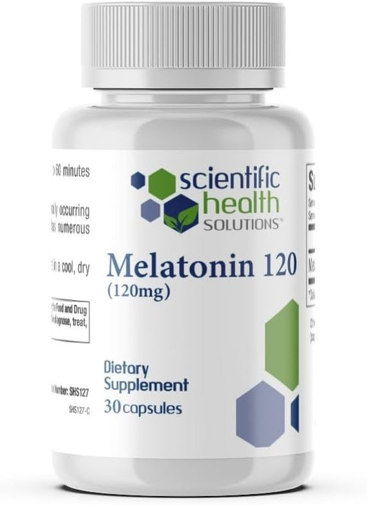 Melatonin 120mg | Single-Dose Melatonin in Easy-to-Swallow Capsules | Vegan, Non-GMO & Gluten-Free | US-Made Extra Strength Melatonin