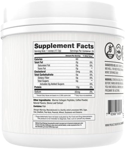 Martha Stewart Collagen Peptides Powder - Multi Collagen for Women | Healthy Supplement for Skin, Hair, Nails, and Bone Strength | 15g Protein | Coffee | 25 Servings