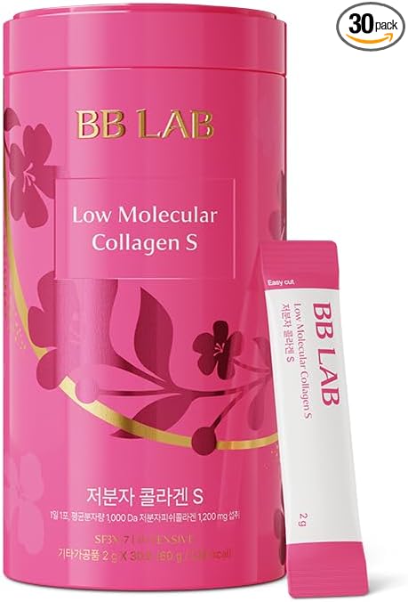 BB LAB Powder Collagen, SF3X-7 Intensive Series, Made in Korea, 30 Sticks (Low Molecular Collagen S), Pink