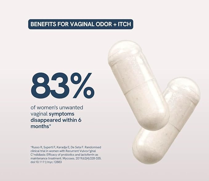 Happy v Dr. Formulated Vaginal Probiotics for Women Odor & Itch Support, Urinary & Gut Health, pH Balance | Womens Daily Probiotic with Patented Prebiotics & Lactobacillus for Feminine Wellness