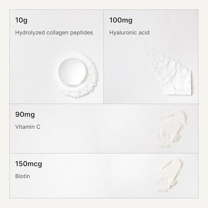 Collagen Plus w Biotin, Hyaluronic Acid & Vitamin C - Healthy Hair, Skin & Nails - Naturally Sourced Type I & III Hydrolyzed Collagen Powder, Unflavored - 30 Servings, 10.8oz