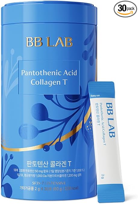 BB LAB Powder Collagen, SF3X-7 Intensive Series, Made in Korea, 30 Sticks (Pantothenic Acid Collagen T), Blue