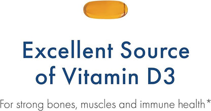 WHC, UnoCardio 1000 Fish Oil, 1300 mg of Pure Triglyceride Fish Oil with Omega-3 (1180 mg), 665 mg EPA and 445 mg DHA and 25 mcg (1000 IU) Vitamin D3 per softgel, Natural Orange, 60 softgels